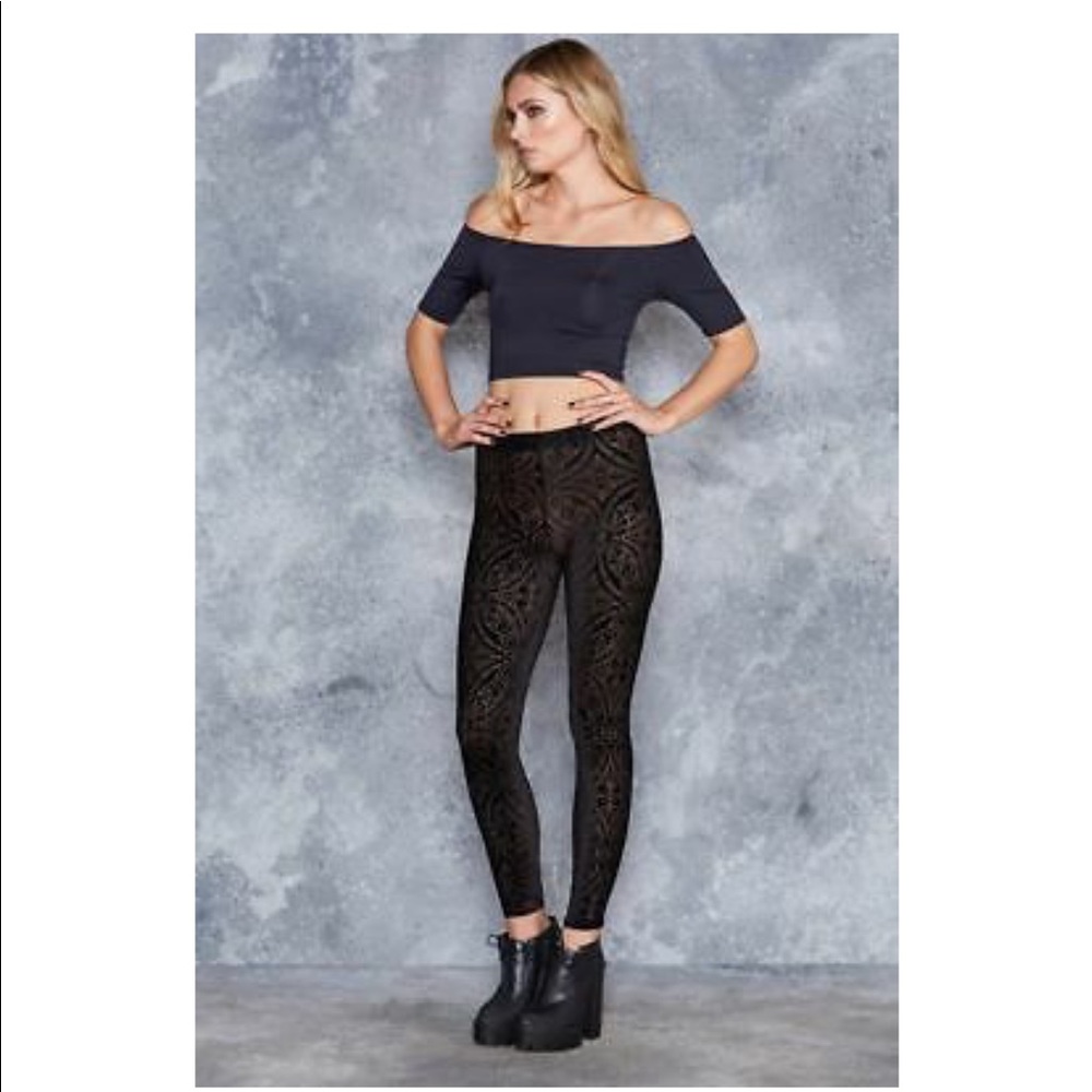 Blackmilk Burnt Velvet Leggings
